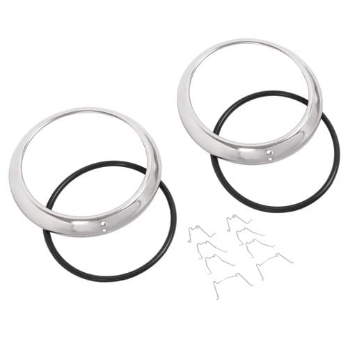 Stainless Headlight Bezel Trim Ring Kit For GMC Chevy Pickup Truck 1947-1954