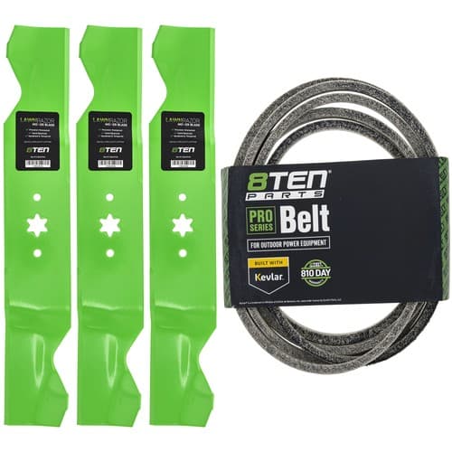 8TEN Blade Belt Kit for Cub Cadet RZT-54 RZT54 54 Inch 942-0677B 954-04138A