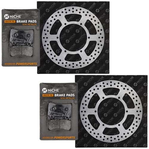 NICHE Brake Rotor Pad Kit Yamaha 4KG-25805-00 Front Semi Metallic