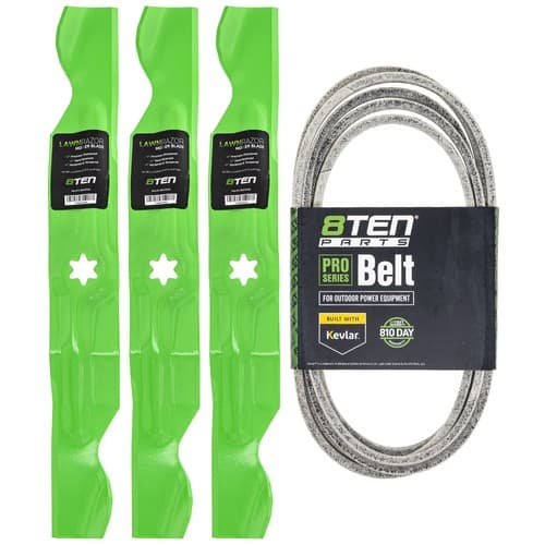 8TEN Blade Belt Kit for Cub Cadet LTX1050 KH KW VT SLTX1050 50 Inch 942-04053C