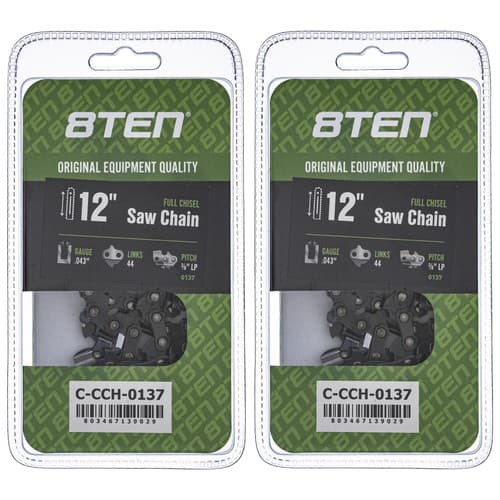 Full Chisel Chainsaw Chain 12 Inch .043 3/8 LP 44DL for Stihl Echo 2 Pack