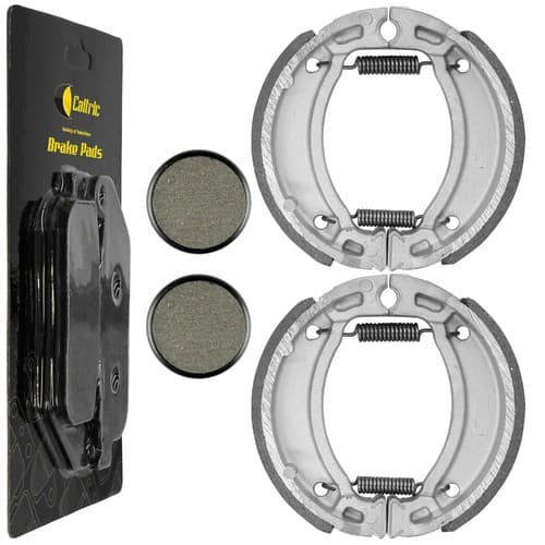 Front Brake Shoes & Rear Brake Pads for Yamaha Moto-4 350 350ER YFM350ER 1987-88