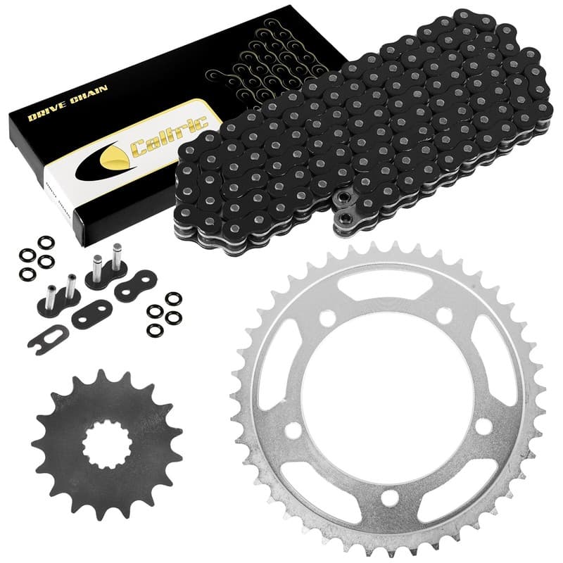 Black O-Ring Drive Chain and Sprockets Kit for Triumph Bonneville 800 T100 02-05