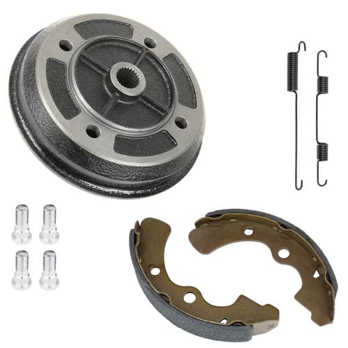 Front Brake Drum Hub W/ Shoes for Kawasaki Mule 2500 KAF620C 4X4 1994 1995-2000