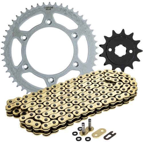 NICHE Sprocket Chain Set for Honda CRF230F 13/50 Tooth 520 X-Ring Front Rear