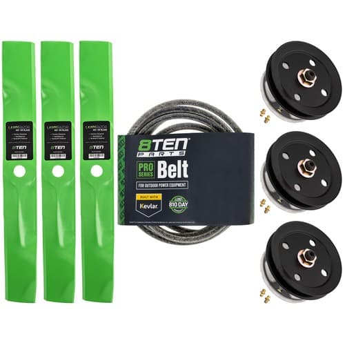 8TEN Blade Spindle Belt Kit John Deere 345 325 335 54 Inch M115496 AM121342