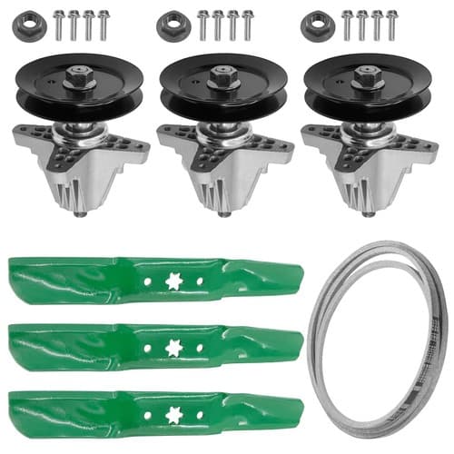 Caltric 918-06980 942-05052A 954-04077A 50" Deck Spindle Blade Kit For Troy-Bilt