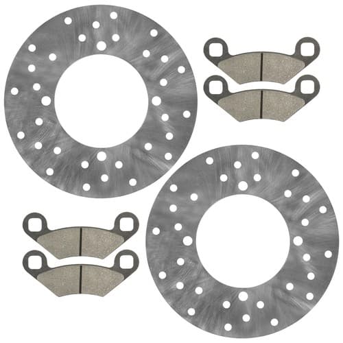 2 Rear Brake Disc Rotor w/ Pad for Polaris RZR 800 2008 2009 2010 2011 2012-2014