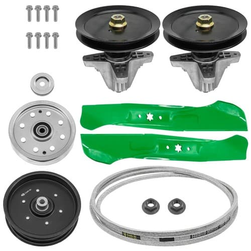 Spindle Pulley Blade & Belt For Cub Cadet RZT-L46 RZT-S46 46" Zero-Turn Mower