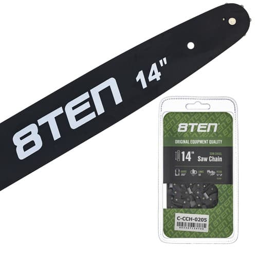 8TEN 14" Chainsaw Guide Bar & Chain .050 3/8LP 50DL for Stihl MS170 30050004809