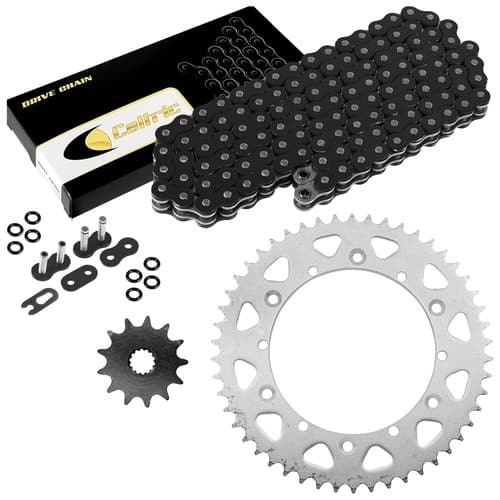 Black O-Ring Drive Chain & Sprockets Kit for Yamaha YZ125 1987 1993 94 95 1996
