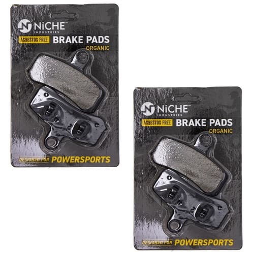 NICHE Brake Pad Set for Harley-Davidson Dyna Softail Front Organic 2 Pack