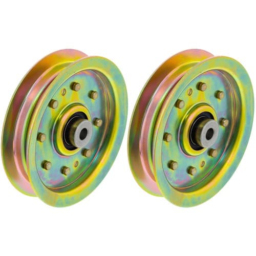 Flat Idler Pulley Set for Troy-Bilt Pony Bronco RZT42 Super Horse RZT50 2-Pack