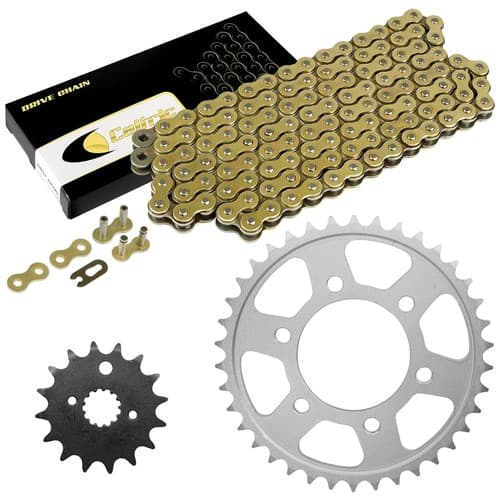 Drive Chain & Sprockets Kit for Kawasaki KZ750B KZ750G KZ750M 1976-1980 82 Gold