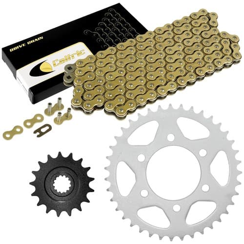 Drive Chain & Sprockets Kit for Kawasaki ZX1000 Ninja ZX10R 2004 2005 11-16 Gold