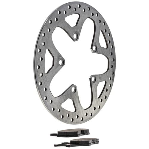 NICHE Rear Left Brake Rotor Pad Kit for Triumph T2020555 T2025100 Semi Metallic
