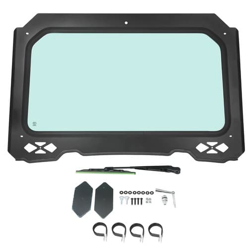 For Polaris RZR Windshield Full Glass  with Wiper 900 1000 Trail S, XP Turbo