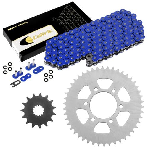 Blue O-Ring Drive Chain & Sprockets Kit for Kawasaki EX650 Ninja 650R 2006-2016