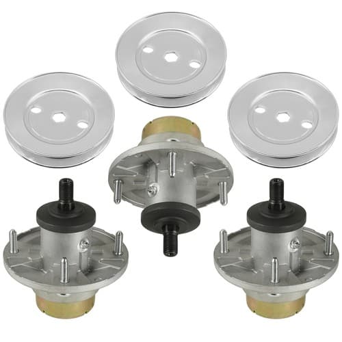 Mower Deck Spindle w/Pulley for John Deere X330 X350 X354 X370 Z355 Z365 48" 3x
