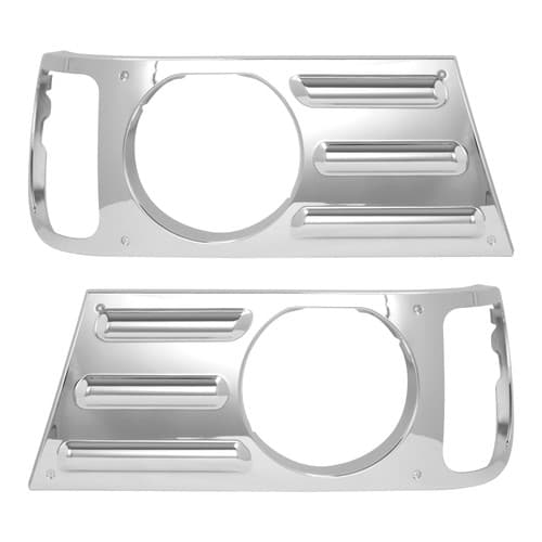 Passenger Driver Side Chrome Headlight Bezel Cover For Mack CV713 Truck Models