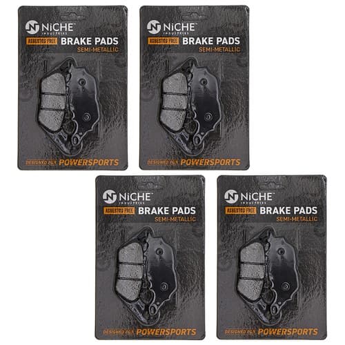 NICHE Brake Pad Set for Yamaha YZF R3 1WD-25806-00-00 Rear Semi-Metallic 4 Pack