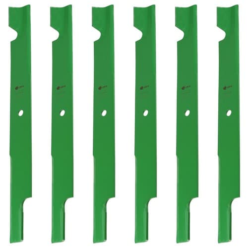 24 1/2 inch x 5/8" Circle Hole 72" Deck Notched High Lift Blade For Bad Boy Toro