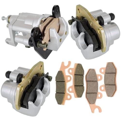 Front And Rear Brake Caliper W/Pads for Yamaha Rhino 660 YXR660 4X4 2004-2007