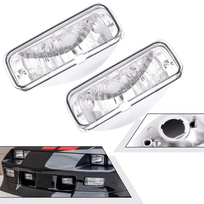 Pair Clear Lens Turn Signal Light Assembly LH & RH For Chevy Camaro Z28 85-92