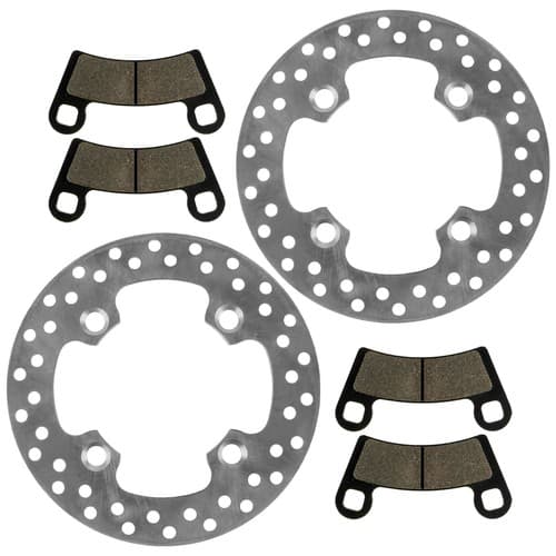 2 Front Brake Disc Rotor And Pads for Polaris RZR 570 2014 2015 2016 2017-2020