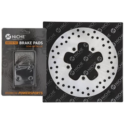NICHE Brake Rotor Pad Kit for Suzuki 69102-05810 Rear Right Semi Metallic
