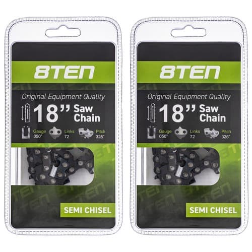 Chainsaw Chain for Husqvarna 240 136 137 142 531300439 18 Inch .050 .325 2 Pack