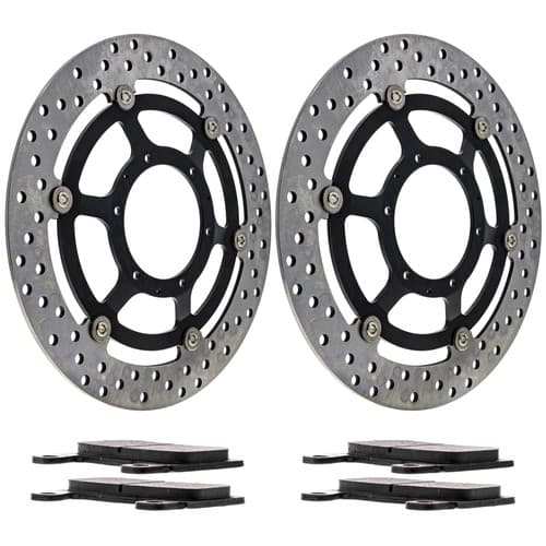 NICHE Front Brake Rotor Pad Kit for Honda CBR600RR 06455-MBW-016 Semi Metallic