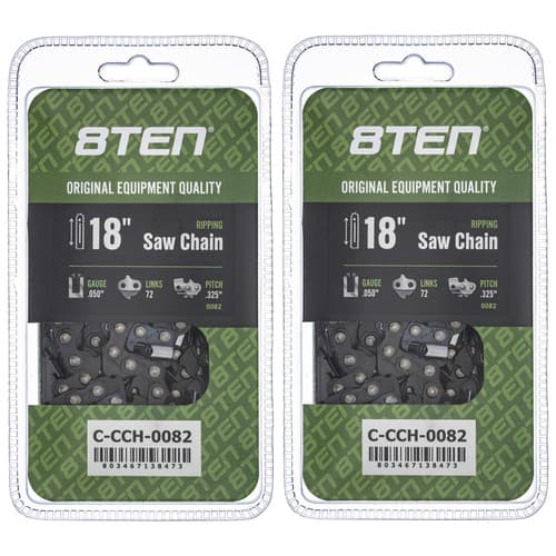 Chainsaw Chain 18 Inch .050 .325 72DL for Echo CS-490 CS-501P CS-450P 2-Pack