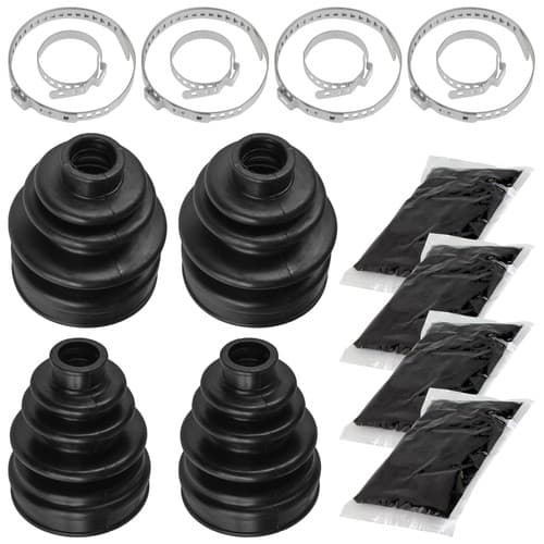 2 Rear Axle Inner Outer CV Boot Kit for Yamaha Kodiak 400 YFM400F 4X4 2005 2006
