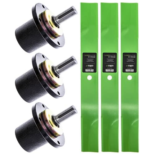 8TEN Spindle High Lift Blade Kit for Wright 61 Inch Cut Deck Stander ZK 61 ZK2