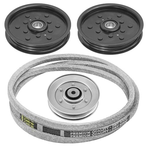 Idler Pulleys with Drive Belt For John Deere EZTRAK Z425 Z445 Z465 AM134500