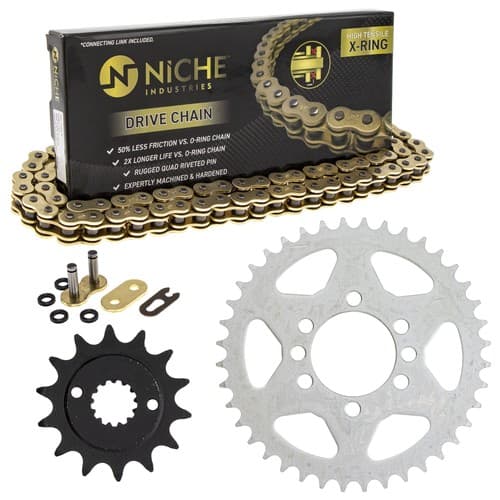 Sprocket Chain Set for Suzuki QuadSport Z400 14/40 Tooth 520 X-Ring Front Rear