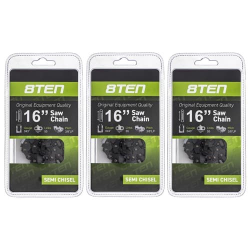 Chainsaw Chain for Stihl MS170 MS180 017 019 023 16 Inch .043 3/8 LP 55DL 3 Pack