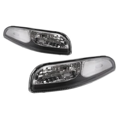 Black Clear Bumper Signal Lights For 97-04 Chevy Corvette C5 Left & Right Side