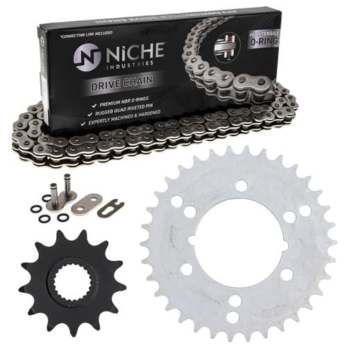 Sprocket Chain Set for Polaris Xplorer Sportsman 400L 13/34 Tooth 520 O-Ring Kit