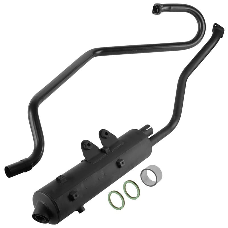 Caltric Exhaust Muffler & Pipe For Kawasaki Brute Force 650 KVF650D 4x4 2005-13