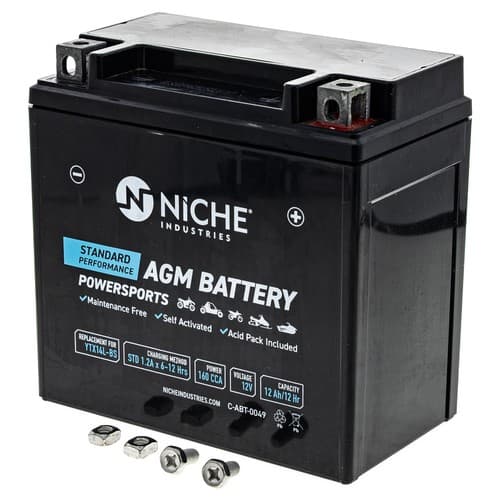 NICHE AGM Battery YTX14L for Harley Davidson Sportster XL883L XL1200C XG500