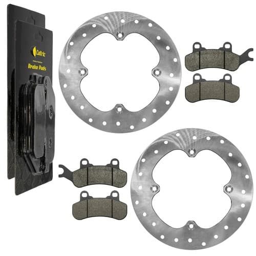 Front Brake Disc Rotor w/ Pads for Can-Am Maverick X3 Turbo MAX RR RS XMR XDS