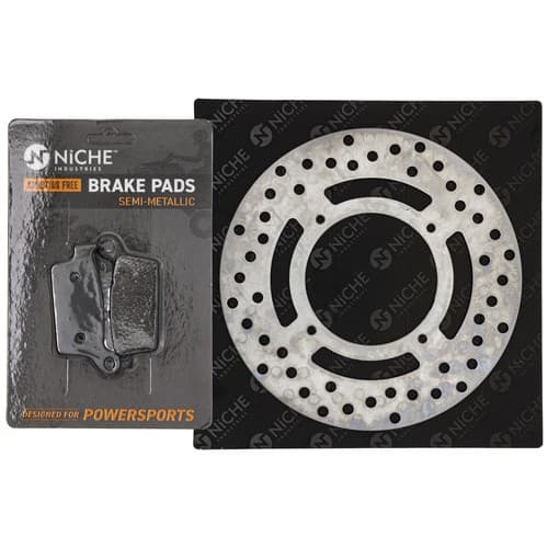 NICHE Rear Right Brake Rotor Pad Kit for 2000-2007 Honda XR650R 43105-KZ1-415