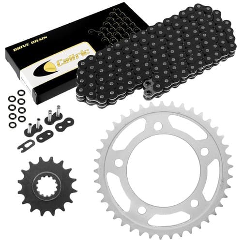 Black O-Ring Drive Chain & Sprockets Kit for Honda VTR1000F Superhawk 1998-2005