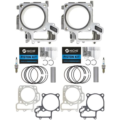 NICHE Cylinder Piston Gasket Kit for Kawasaki Brute Force 750 (85mm) 2 Pack
