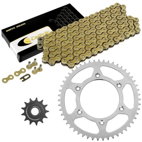 Drive Chain & Sprockets Kit for Honda CR125R 1987-2003 Gold