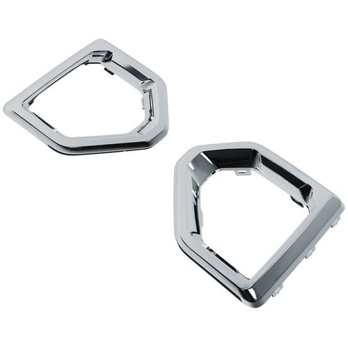 Front Fog Light Outer Bezel Cover For GMC Sierra Denali SLT Chrome Set 19-22