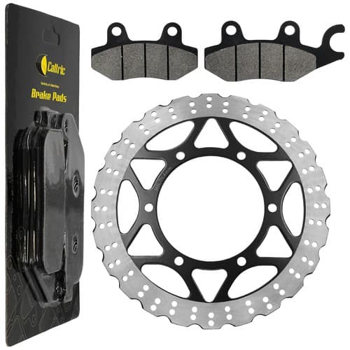 Front Brake Disc Rotor W/ Pad For Kawasaki Ninja 250R EX250J 2008 2009 2010-2012