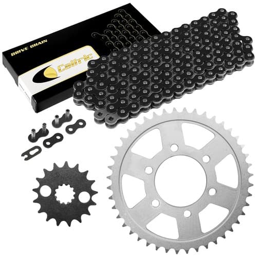 Black Drive Chain And Sprocket Kit for Kawasaki ZZR1200 ZX1200C 2002-2005